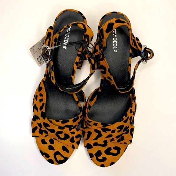 NEW...leopard print chunky heels size 8 (39) from H&M - Picture 1 of 5
